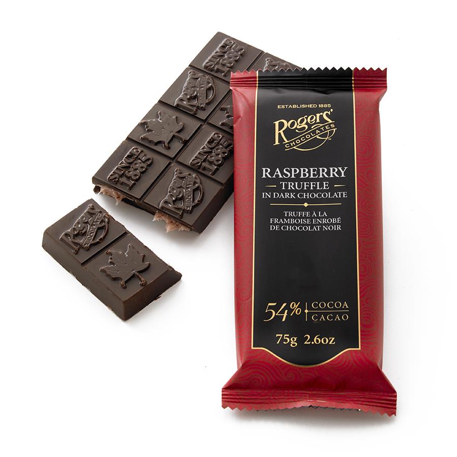 Raspberry Truffle Dark Chocolate Bar