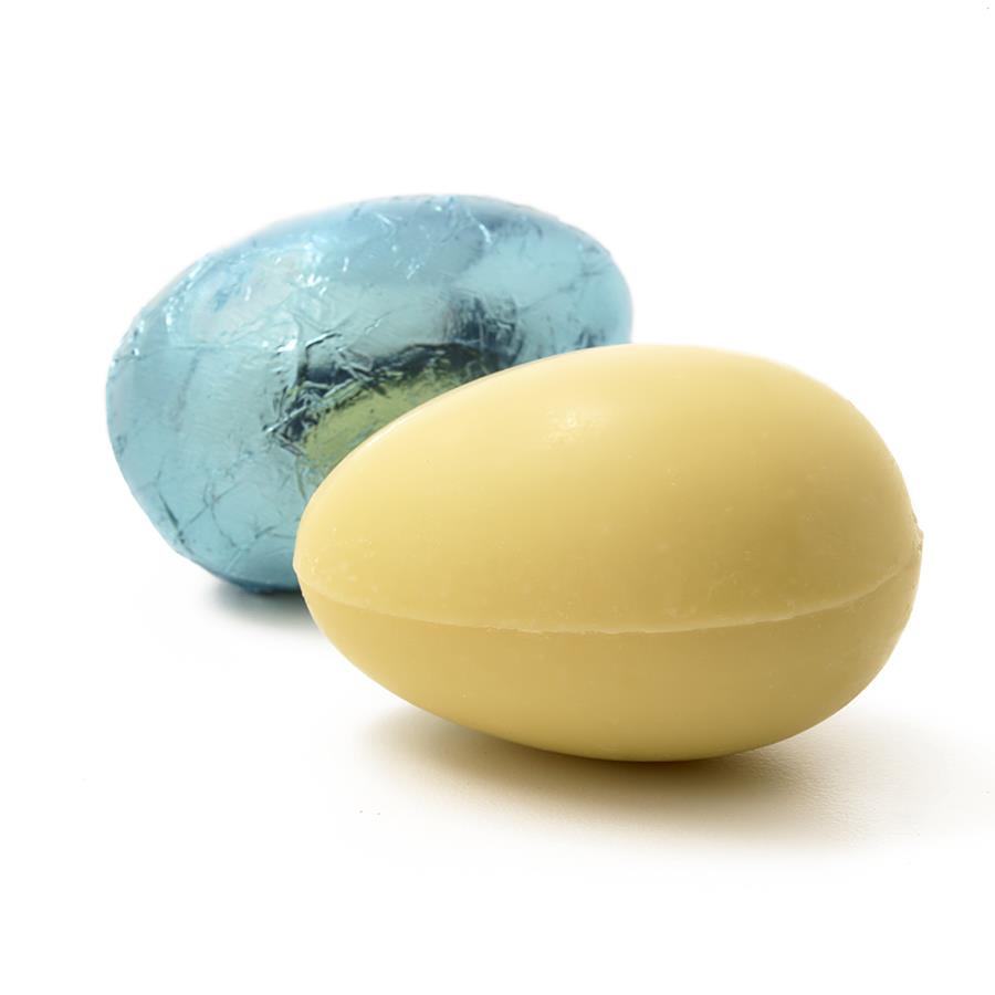 Solid 2" Chocolate Egg - White Chocolate