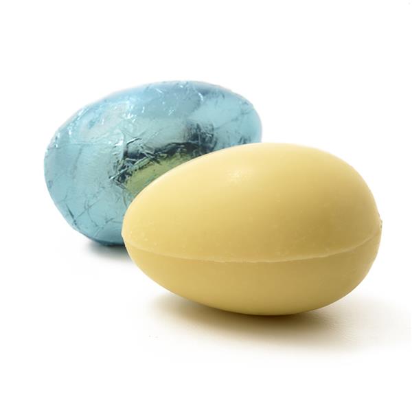 Solid 2" Chocolate Egg - White Chocolate